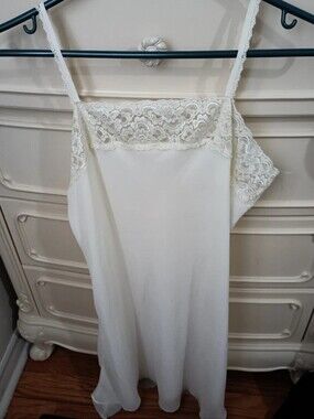 FREE WITH PURCHASE Valerie Stevens Vintage Lace-Trim Slip Dress - Cream